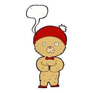 cartoon teddy bear with speech bubble N183