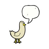 cartoon bird with speech bubble N303