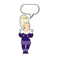 cartoon aristocratic woman with speech bubble N12