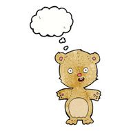 cartoon teddy bear with thought bubble N140