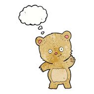 cartoon teddy bear with thought bubble N141