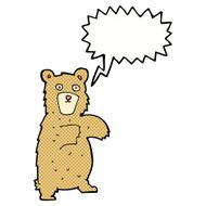 cartoon bear with speech bubble N19