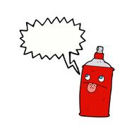 cartoon spray can with speech bubble N15