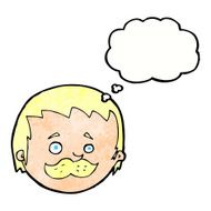 cartoon man with mustache thought bubble N91