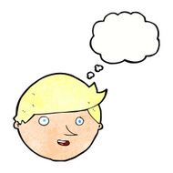 cartoon happy face with thought bubble N54