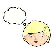 cartoon happy face with thought bubble N55
