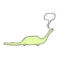cartoon dinosaur with speech bubble N44