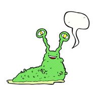 cartoon slug with speech bubble N21