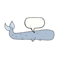 cartoon whale with speech bubble N41
