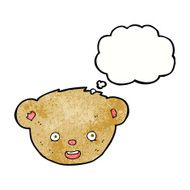 cartoon teddy bear face with thought bubble N22