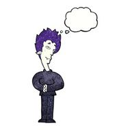 cartoon vampire with thought bubble N138
