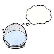 cartoon astronaut face with thought bubble N8