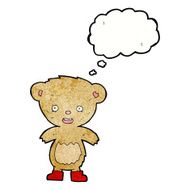 cartoon teddy bear with thought bubble N143