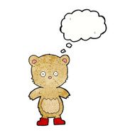 cartoon teddy bear with thought bubble N144