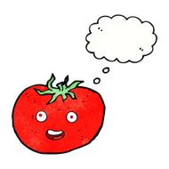 cartoon tomato with thought bubble N52