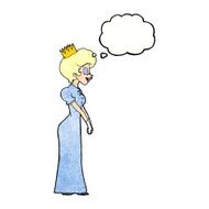 cartoon princess with thought bubble N38
