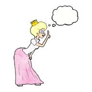 cartoon princess with thought bubble N40