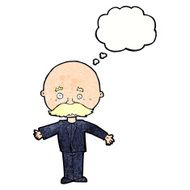cartoon man with mustache thought bubble N94