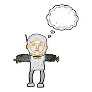 cartoon astronaut with thought bubble N128