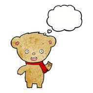 cartoon teddy bear with thought bubble N147