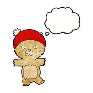 cartoon funny teddy bear with thought bubble N14