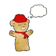 cartoon teddy bear with thought bubble N149