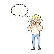 cartoon gasping man with thought bubble N9