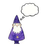 cartoon wizard with thought bubble N22
