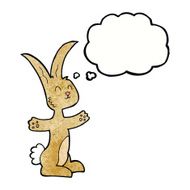 cartoon rabbit with thought bubble N93