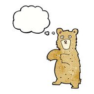 cartoon bear with thought bubble N16