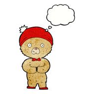 cartoon teddy bear with thought bubble N151