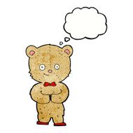 cartoon teddy bear with thought bubble N153