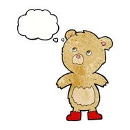 cartoon teddy bear with thought bubble N154