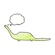 cartoon dinosaur with thought bubble N42
