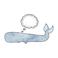 cartoon whale with thought bubble N37
