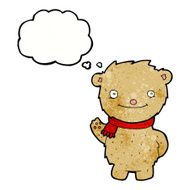 cartoon teddy bear with thought bubble N156