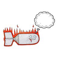 cartoon falling bomb with thought bubble N7
