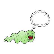 cartoon ghost with thought bubble N22