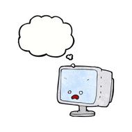 cartoon computer screen with thought bubble N14