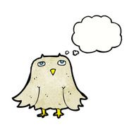 cartoon owl with thought bubble N71