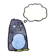 Cartoon Penguin With Thought Bubble N22