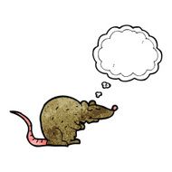 cartoon rat with thought bubble N6