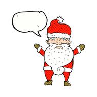 cartoon grumpy santa with speech bubble N12