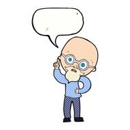 cartoon old man with speech bubble N23