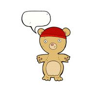 cartoon teddy bear with speech bubble N187