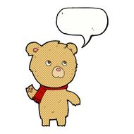 cartoon teddy bear with speech bubble N189