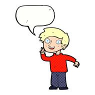 cartoon boy posing for photo with speech bubble N11