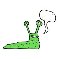 cartoon slug with speech bubble N22