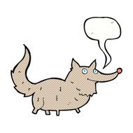 cartoon little wolf with speech bubble N40