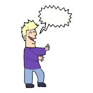cartoon laughing man with speech bubble N23